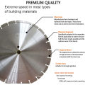 Segmented Diamond Saw Blade, Dry or Wet Cutting General Purpose for Concrete Stone Brick Masonry, Arbor